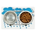 thumbnail image 1 of Rain Pet Mat for Food and Water, Trippy Convective Cloud Group Like Savannah Forecast Drips Theme Autumn Rain, Non-Slip Rubber Mat for Dogs and Cats, 18" X 12", by Ambesonne, 1 of 2