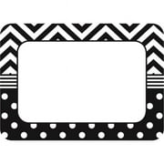 TCR5548 - Black & White Chevrons and Dots Name Tags/Labels by Teacher Created Resources