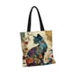thumbnail image 2 of Bolso de hombro para mujer, regalo de San Valentín, elegante bolso de viaje de lona. Gato de cara lateral, 2 of 9