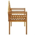 thumbnail image 4 of vidaXL Patio Queen Bench with Cushion 53.1" Solid Acacia Wood, 4 of 89