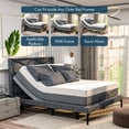 thumbnail image 3 of Renanim Electric Queen Adjustable Metal Bed Frame + 12" Mattress, Electric Massagers, Remote, USB Port, 3 of 8
