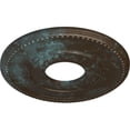 thumbnail image 3 of Ekena Millwork 12 1/2"OD x 3 7/8"ID x 3/4"P Bradford Ceiling Medallion (Fits Canopies up to 6 5/8"), Hand-Painted Bronze Blue Patina, 3 of 6