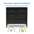 thumbnail image 4 of Delta Children Epic 3-Drawer Dresser, Black, 4 of 12