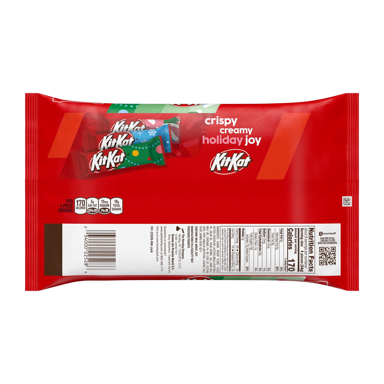 (3 pack) Kit Kat Miniatures Milk Chocolate Wafer Christmas Candy, Bag 9.6 oz