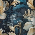 thumbnail image 3 of Designart "Imperial Paisley Flora" Damask Blackout Curtain Single Panel, 3 of 4