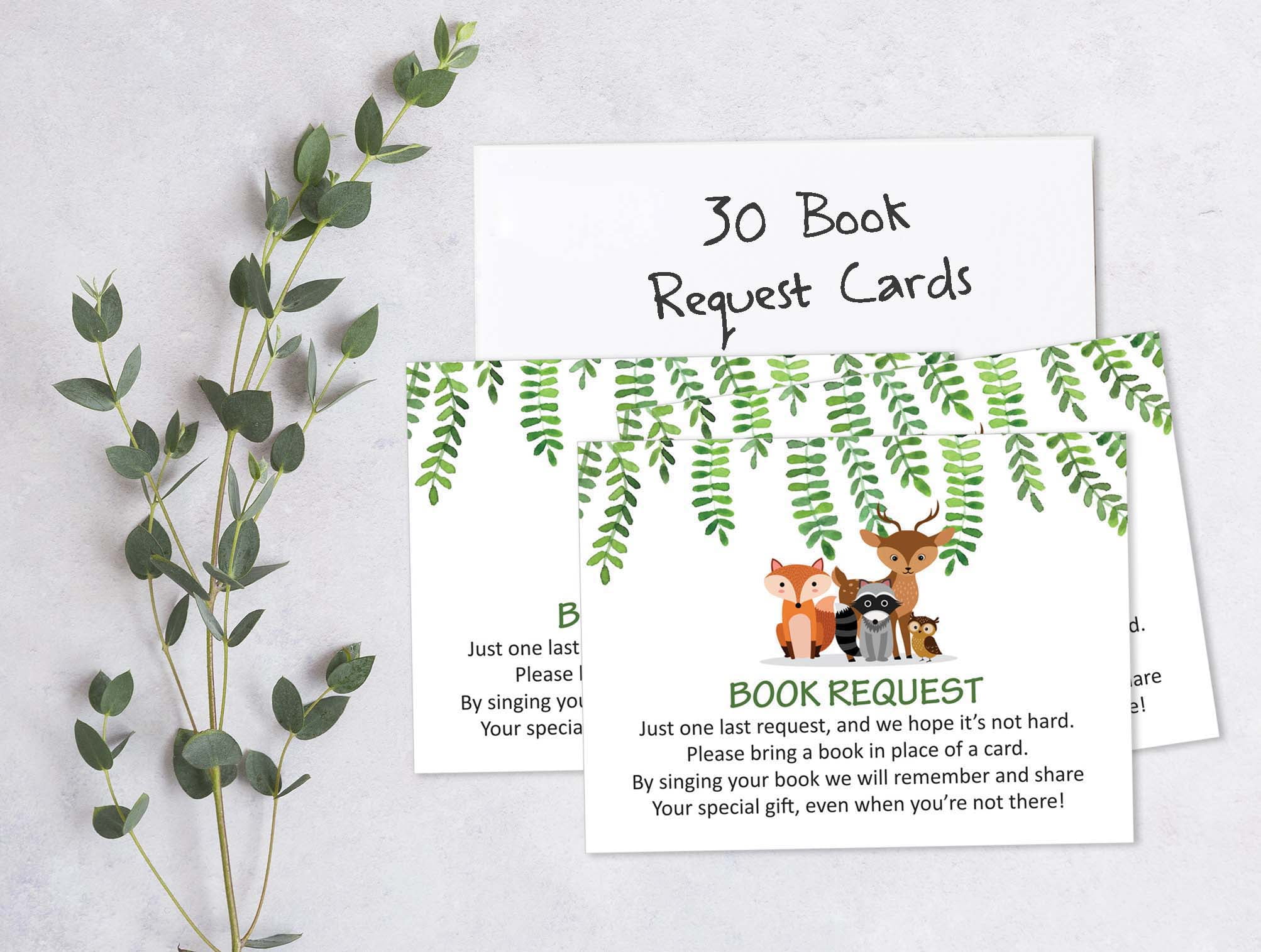 Inkdotpot 30 Books For Baby Shower Request Cards Bring A Book Instead Of A Card Jungle Animals Gender Neutral Baby Shower Invitations Inserts Games