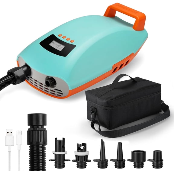 Seawolf Electric Paddle Board Pump, 12 Boards/Charge, 20PSI Cordless Rechargeable SUP Pump, 4X Faster Dual-Stage Inflation & Deflation, 99.9Wh Air Pump for Group Outings SUP, Kayak, Boat