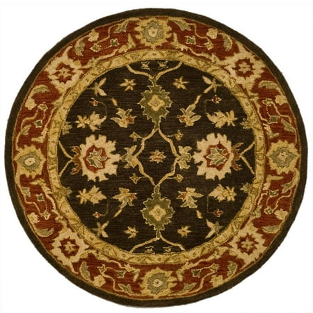 SAFAVIEH Anatolia Shirley Floral Area Rug, Olive/Rust, 4' x 6'