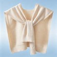 thumbnail image 3 of Women's Fashion Knitted Shawl Sweater Wraps for Women Travel Casual Scarf Cape Shoulder Tops Beige Free Size, 3 of 4
