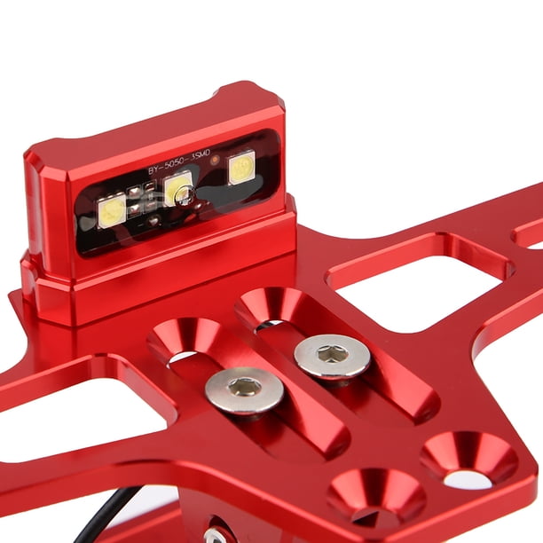 Soporte Universal De Aluminio Para Matrícula Trasera De Motocicleta, Luz LED De Alto Brillo Para Motocicleta DIY