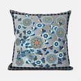 thumbnail image 2 of Glory of Flowers Peacock Throw Pillow with Removable Cover in Gray Orange Black 16x16, 2 of 8