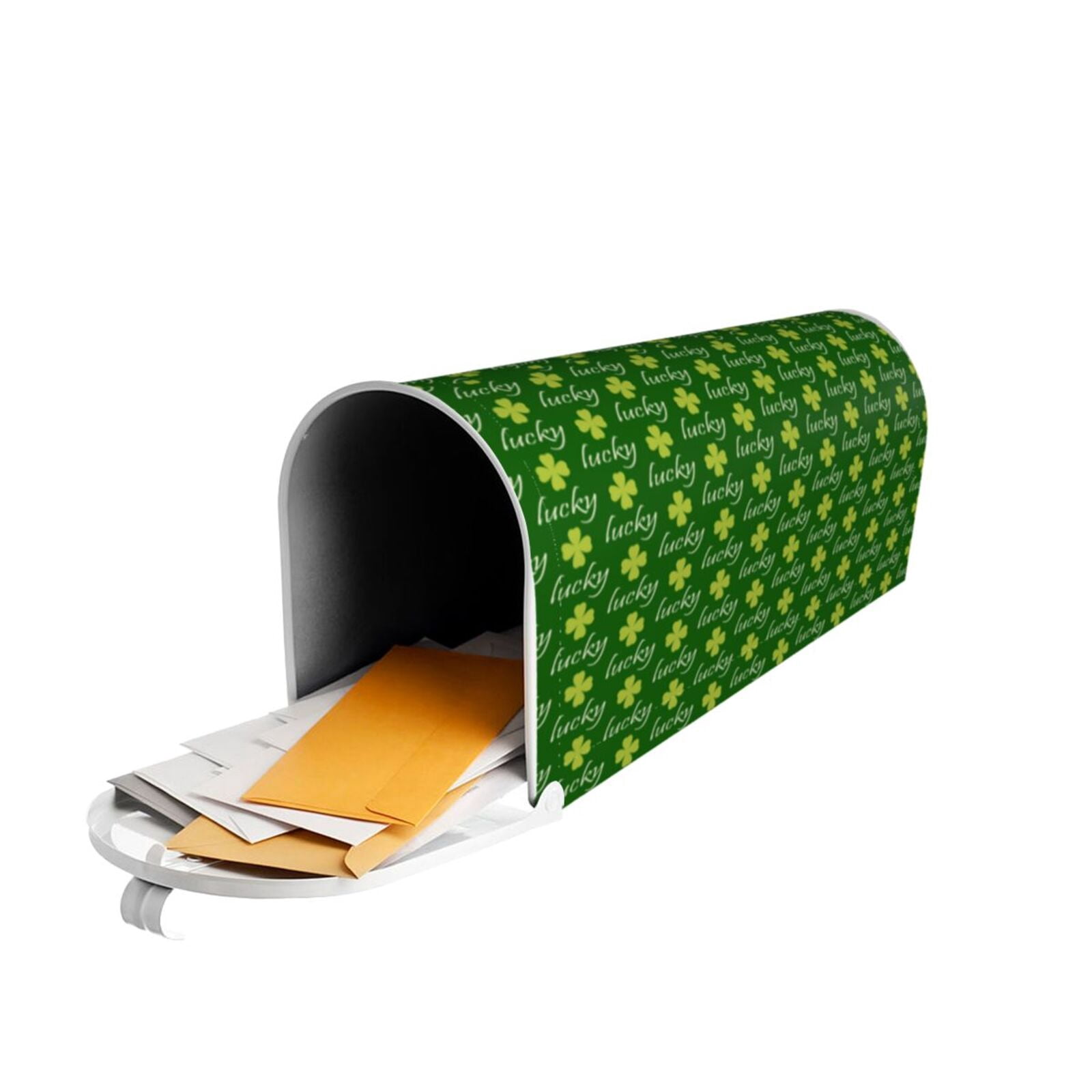 Xecao Happy St. Patrick's Day for Mailbox Cover with Magnetic Strips, Waterproof and Sunscreen, Adds a Decorative Touch to Your Garden Yard-21x18 in