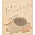 thumbnail image 2 of Kubo Shunman 12x14 Gold Ornate Wood Frame and Double Matted Museum Art Print Titled - Mirror from Kenchoji Temple, from the Series the Kamakura&nbsp;Chronicles (1816), 2 of 4