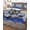 Dark Blue, variant on Twin Quilt Bedding Set, Nautical Anchor Reversible Summer Quilt 3 Pieces, Retro Blue Brown Wooden Boards Farmhouse Lightweight Bedspreads Coverlets with 2 Pillow Shams for All Seasons