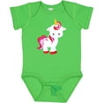 thumbnail image 3 of Inktastic Cute Little Unicorn With Red And Pink Mane, Hearts Girls Baby Bodysuit, 3 of 5