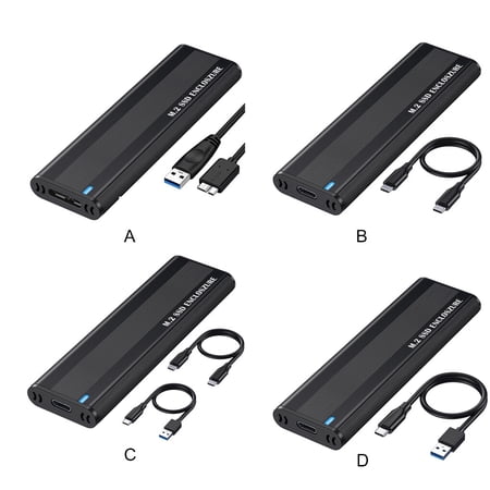 kurtrusly M2 SSD Enclosure Case NVME SATA Dual Protocol Hard-disk ...