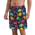 thumbnail image 2 of Naloa Colorful Dinosaur Men's Beach Shorts, Surfing shorts, Swim trunks, Quick Dry Swim Trunks for Surfing Beach Fun - Medium, 2 of 9