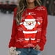 thumbnail image 2 of Sudadera con capucha Gibobby, jersey de Manga larga, estampado de Navidad para Mujer (Blanco, L), 2 of 5