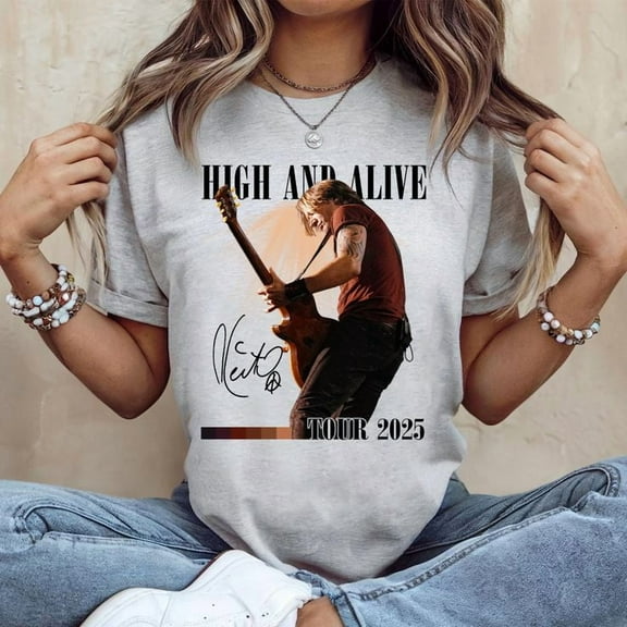 Keith Urban High And Alive Tour 2025, Keith Urban Fan Men's And Women's Graphic Tee 100% Cotton by TBun, Full Sizes S-5XL