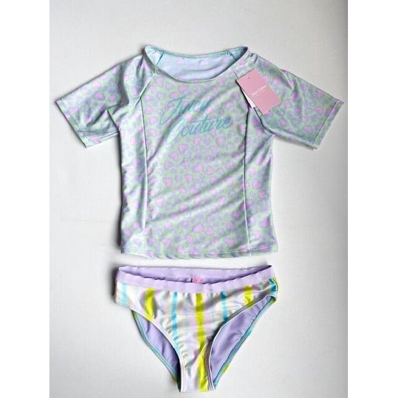 JUICY COUTURE Maillot Dermoprotecteur Haut et Bas Menthe Animal (10/12)