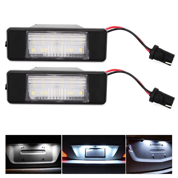 Lámpara de matrícula LED, 2 piezas, lámpara de matrícula SMD 18 para coche, luz de matrícula, uso práctico