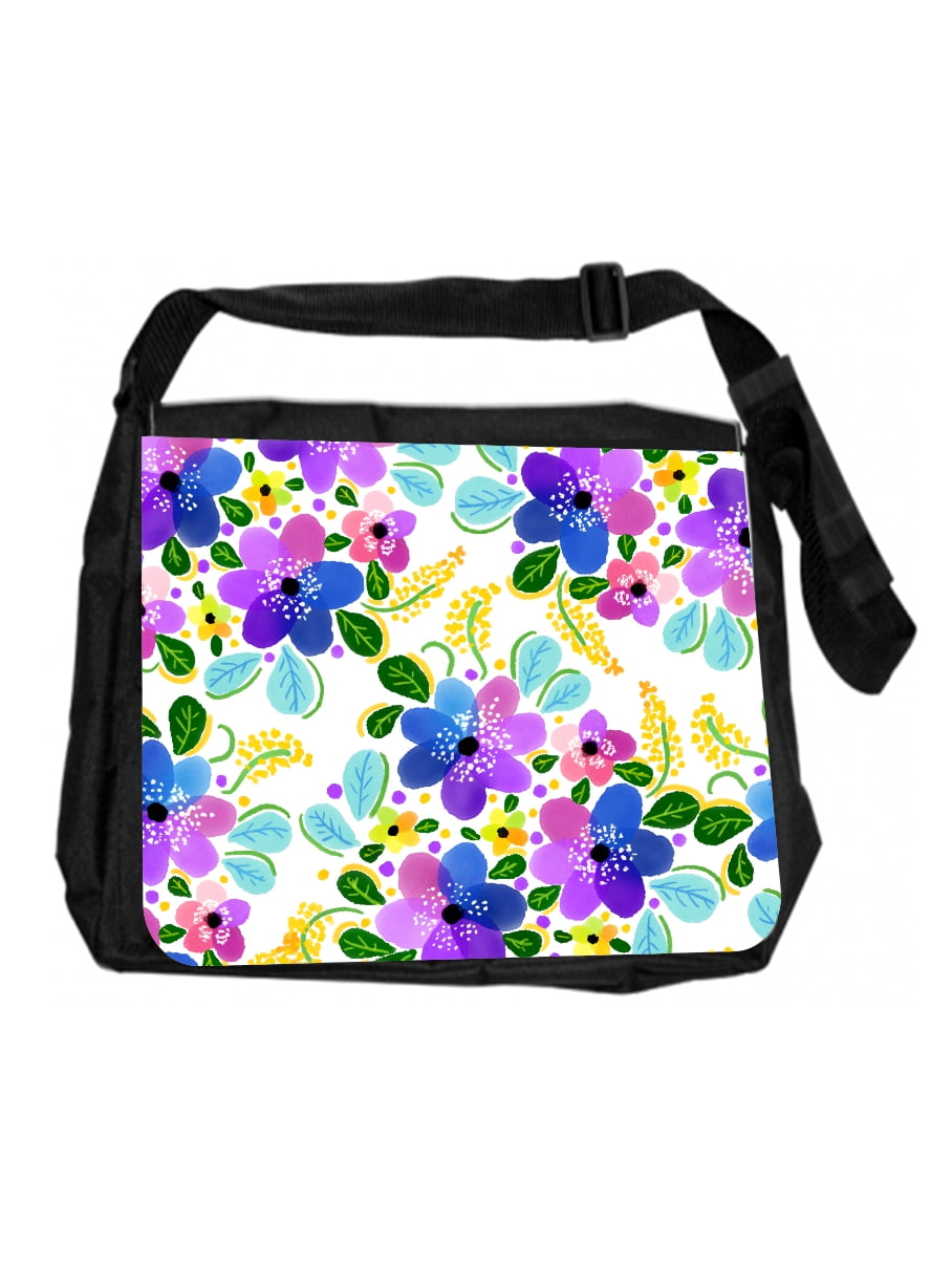 Floral Flower Watercolors Kids Messenger Bag for School - Walmart.com