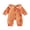 Orange, variant on Cjfdfy Newborn Baby Girl Halloween Outfit Pumpkin Print Romper Button Long Sleeve Doll Collar Lace Pumpkin Jumpsuit Infant Cute My First Halloween Fall Winter Clothes
