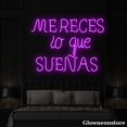 thumbnail image 2 of Glowneon Mereces Lo Que Suenas Neon Sign, You Deserve What You Dream Led Sign, Motivational Quotes, 2 of 5