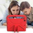 thumbnail image 6 of Allytech Kids Case for Samsung Galaxy Tab A 8.0 2019 SM-T290 T295 T297, Soft EVA Rubber Kids Friendly Handle Kickstand Shock Absorption Scratch Resistant Heavy Duty Protection Shockproof, Red, 6 of 6