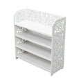 thumbnail image 3 of GoDecor Shoe Rack Wood-plastic Board Four Tiers Multifunctional Storage Shelf White, 3 of 6