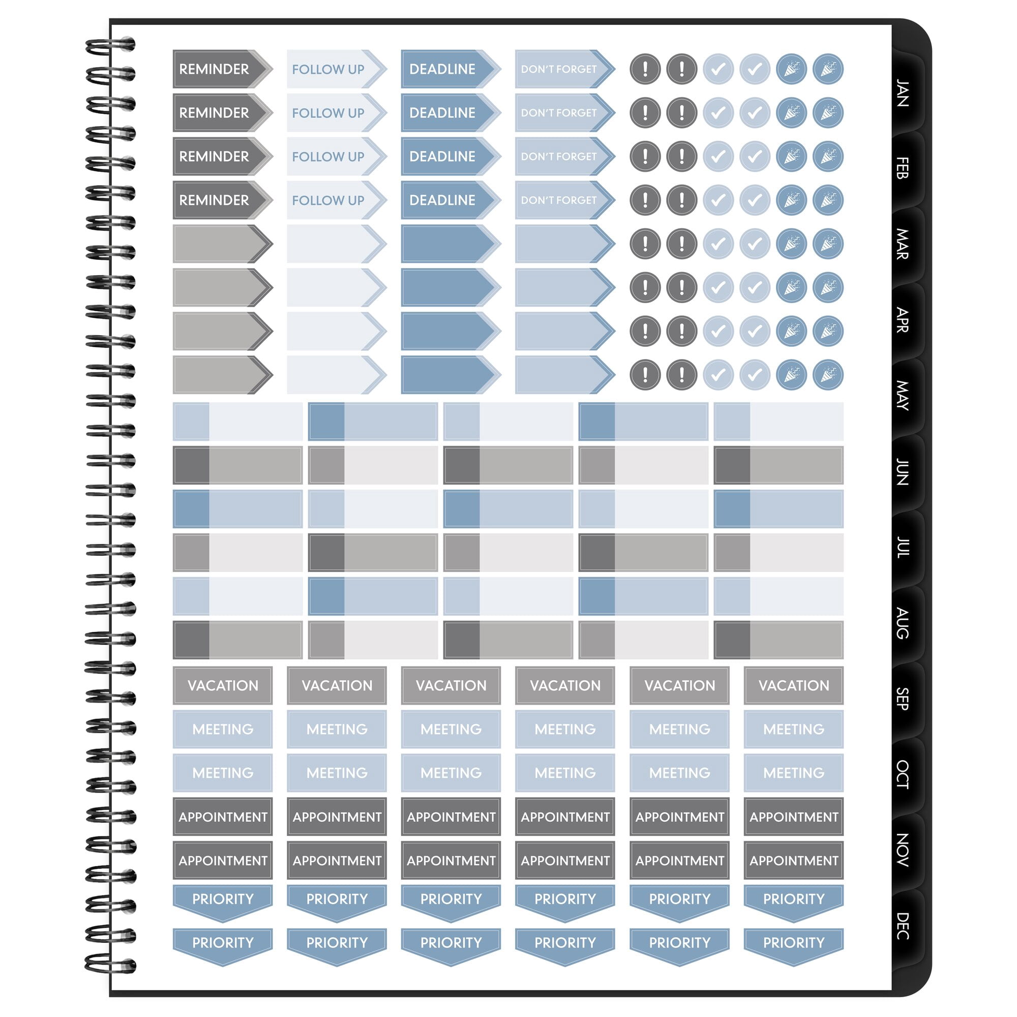 AT-A-GLANCE Contemporary Lite 2027 Monthly Planner Black Large 9 x 11 - Monthly
