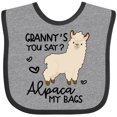 thumbnail image 3 of Inktastic Granny's You Say Alpaca My Bags Boys or Girls Baby Bib, 3 of 4