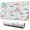 White Boho Bohemia, variant on Long Mouse Pads for Desk,Boho Multicolor Ethnic with Geometric Shapes Desk Mats on Top Of Desks, Desk Mouse Pad Extra Large with 3mm Non-Slip Base and Stitched Edge for Gaming,Work,Home 31.5"x11.8"
