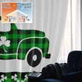 thumbnail image 5 of St. Patrick's Day Blackout Curtains for Bedroom/Living Room, Pinch Pleated Black Out Curtains, Spring Green Lucky Grass Truck Plaid Room Darkening Window Drapes with Hooks 2 Panels, 39"x70", 5 of 8