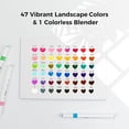 thumbnail image 5 of Ohuhu 48 Landscape Tones Alcohol Markers, Dual Tip Brush & Chisel, w/ Case, for Artists & Design, 5 of 9