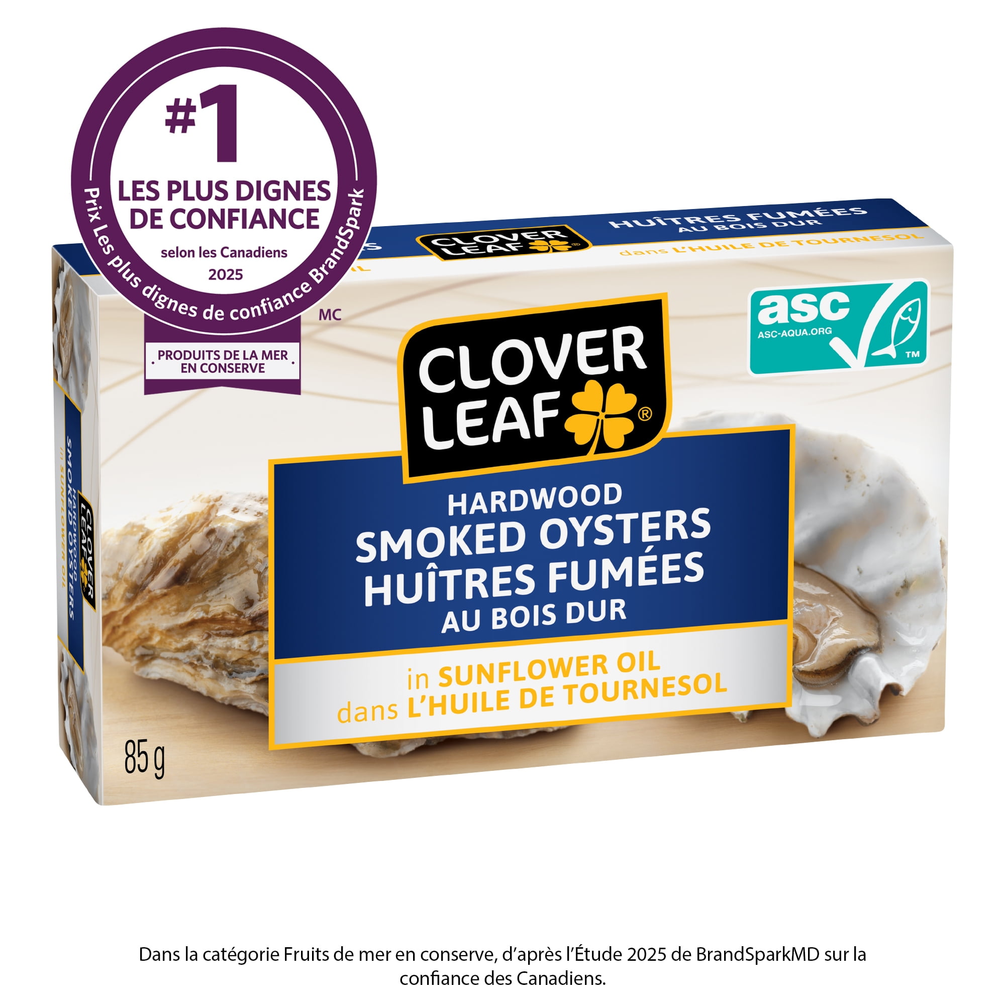 Huîtres fumées avec du bois dur de Clover Leaf