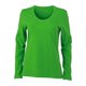 thumbnail image 1 of James and Nicholson - Camiseta elástica de manga larga para mujer señora (Verde Lima), 1 of 2