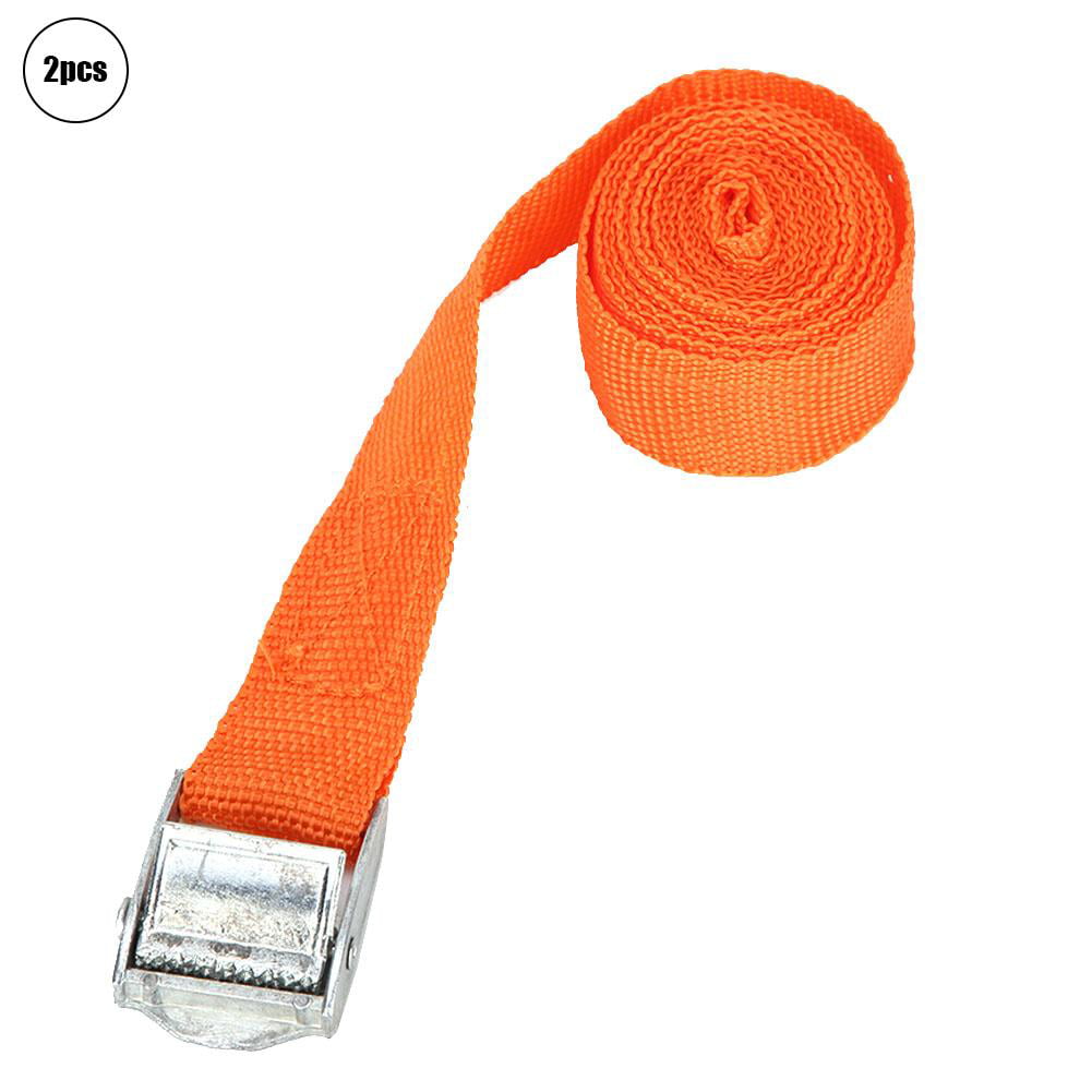 1 2.5m 2Pcs Ratchet Tie Down Straps Fastening Pulling Securing Ropes for Vehicle Traction 