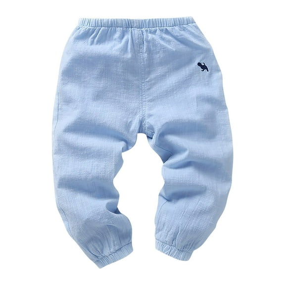 HOMADLES Teen Boys Jogger Pants Casual Elastic Waist Stretch Workout Jogger Pants Blue 3-4T