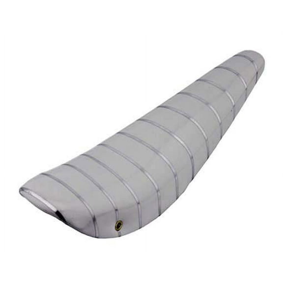 20" Banana Saddle Sparkle/White with Silver Stripes. bicycle part, lowrider bike seat, lowrider bicycle seat