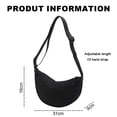 thumbnail image 2 of Bolso de hombro pequeño moderno para mujer y hombre, bolso tipo bolsita estilo dumpling, bolso informal con correa ajustable, 2 of 5