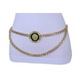 thumbnail image 5 of Women Fashion Belt Gold Metal Chain Lion Bling Charm Size XS S M, 5 of 12