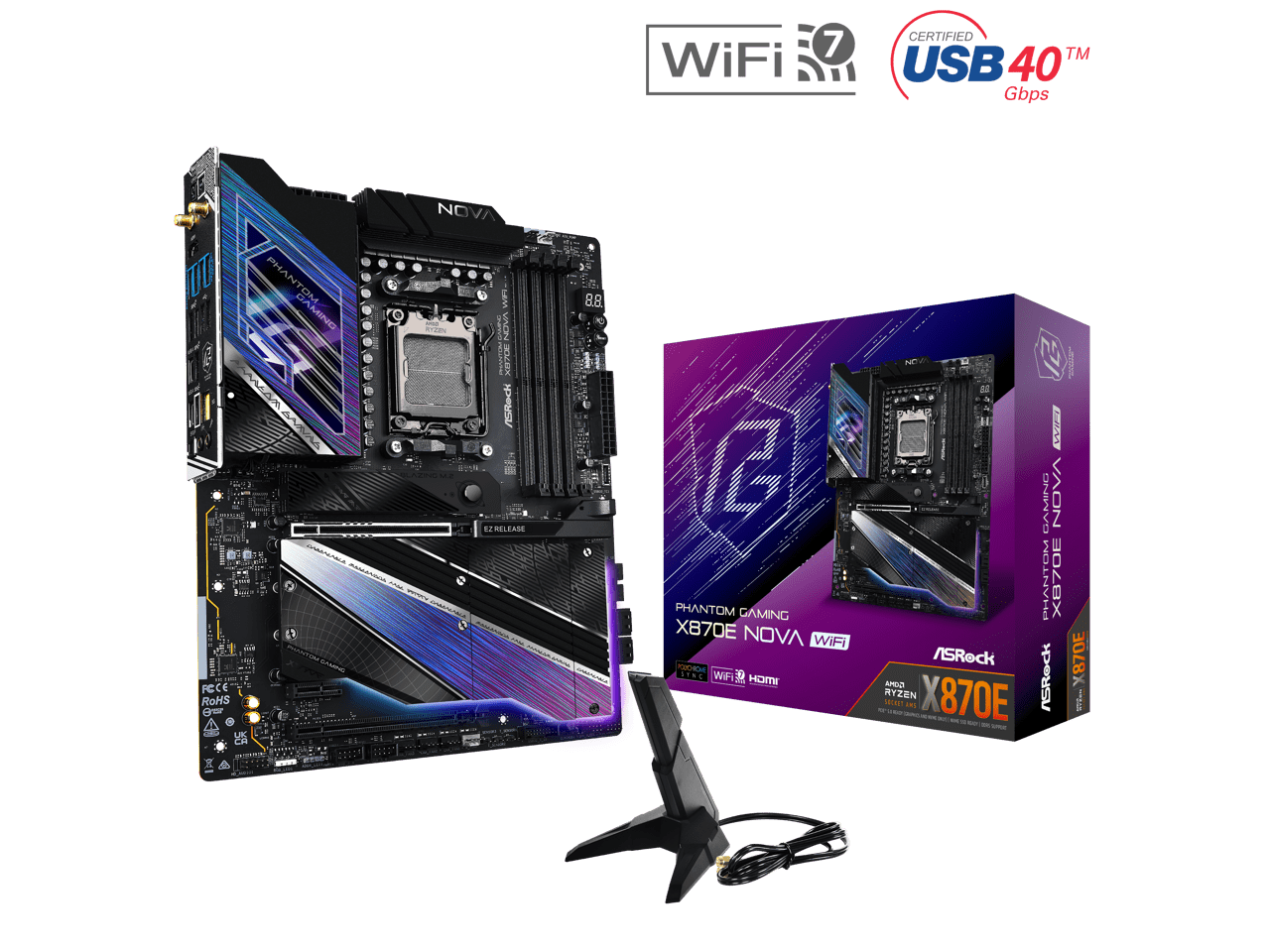 ASUS ProArt X870E-Creator WiFi AMD AM5 ATX Motherboard, PCIe 5.0