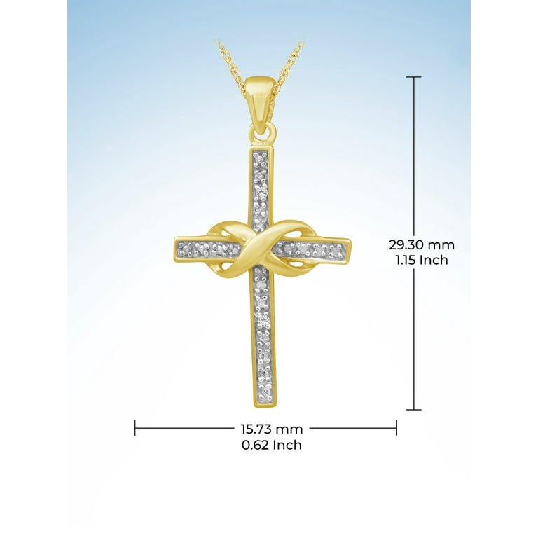 Female diamond cross necklace clearance