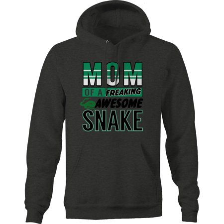 Mom of a Freaking Awesome Snake Reptile Pet Graphic Hoodies Xlarge Dark Grey