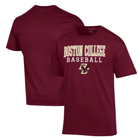 Men's Champion Maroon Boston College Eagles Stack Baseball T-Shirt