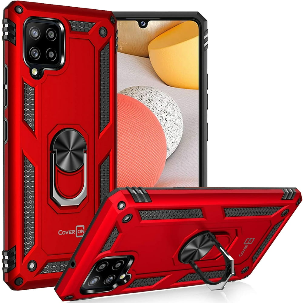 CoverON Samsung Galaxy A42 5G Ring Case with Screen Protector Tempered