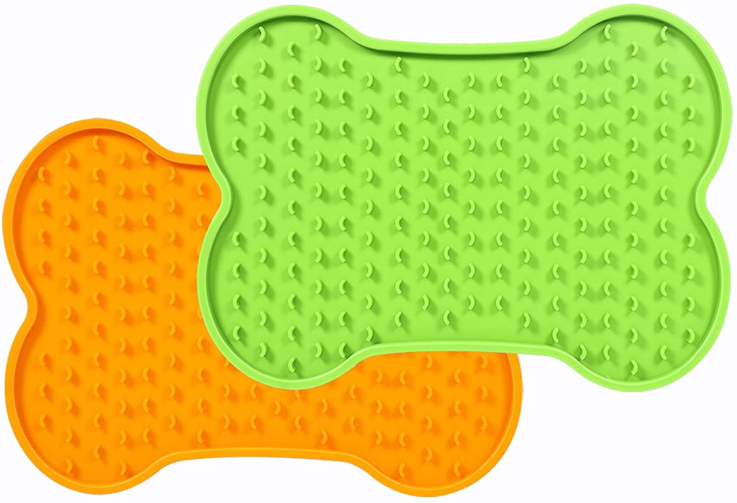 UPSKY Dog Lick Mats Pad 2Pcs Dog Slow Feeder Bowls Licking Mat Training