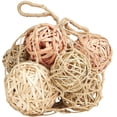 thumbnail image 3 of YANTONG Dried Plant Handmade Decorative Orbs & Vase Filler Decorative Ball with Fishnet Bag, Vase Filler 9" x 8" x 7", Light Brown, 3 of 5