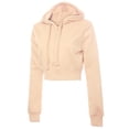 thumbnail image 3 of MixMatchy Women's Solid Long Sleeve Zip Up Crop Detail Hoodie Jacket, 3 of 5